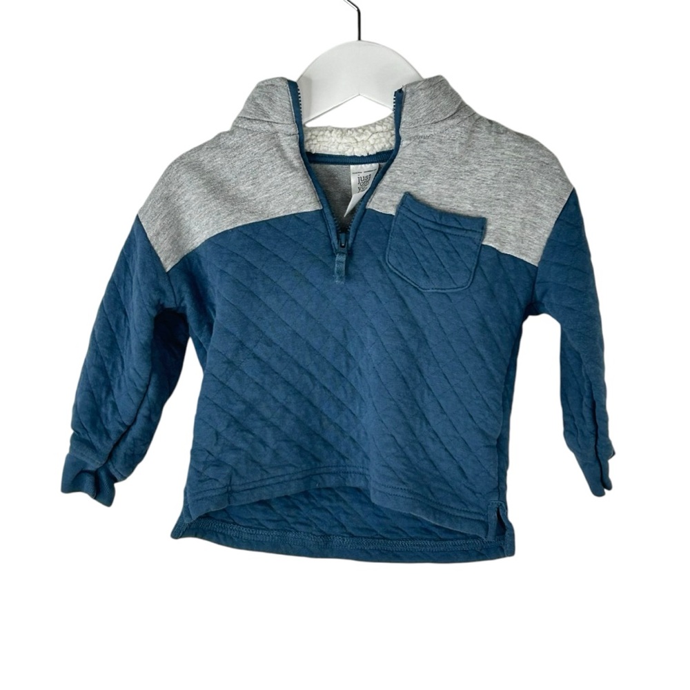 Carter's Blue and Gray Half Zip Sweater Baby Boy 18M